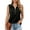 Black, variant on 4Th of July Crop Tops for Women Women's Plus One Sleeve Tops for Women Women's Lightweight Tanks Camisole for Everyday Use Stylish Zipper with Collared Neckline for Spring Summer Wardrobe