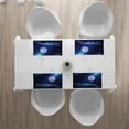 thumbnail image 3 of Ambesonne Moon Place Mats Set of 4, Full Moon Falling Stars, Standard Size, Indigo Blue White, 3 of 4
