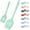 Green, variant on 2 pieces Silicone Slotted Spatula, Heat Resistant Silicone Turner, Slotted Spatula for Cooking, Spatulas for Nonstick Cookware, Rubber Spatula for Fish, Eggs, 2 pack (12 in + 8.1 in)