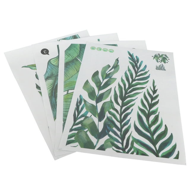 Etiqueta engomada de DIY, diseño exquisito del papel pintado de la etiqueta de la pared del patrón de las plantas verdes