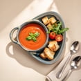 thumbnail image 5 of Handmade Ceramic Soup Bowl With Attached Side Plate, 280ml Soup Cup With Handle, Serving Bowl For Soup, Salad, Pasta, Oatmeal, Microwave Safe Tableware, Ceramic Bowl for Home Kitchen Daily Meals, 5 of 5