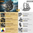 thumbnail image 2 of Sspatios Kits De Modelos De Bloques De Construcción De Barcos Piratas Advanced Moc Black Pearl Ship Building Set Toy Christmas Birthday Building Set Regalos para Adultos Y Niños De 12 Años 1366 Piezas, 2 of 5