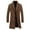 Coffee, variant on yillto Big and Tall Trench Coat for Mens Winter Wool Jackets Overcoat Long Thick Warm Top Coat M-5XL