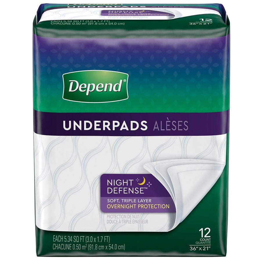 Depend Bed Pads for Incontinence, Overnight Absorbency