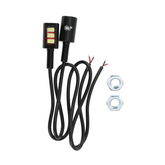 Unique Bargains 2 Pcs License Plate Light 12V LED Tag Lamp for Car Motorcycle Waterproof, Rainproof White License Plate Light