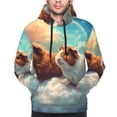 thumbnail image 4 of KLL Cloud Guinea Pig Print Mens Hoodie Long Sleeve Casual Pullover Hooded Sweatshirt Fashion Drawstring Hoodies with Pocket-XX-Large, 4 of 6