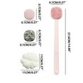 thumbnail image 3 of pathside 4 In 1 Double Sided Bath Brush Set Retractable Back Brush for Shower, 14.8 Inches Portable Shower Brush Long Handle Shower for Women, Men, Elderly (White), 3 of 8
