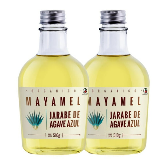 Jarabe de agave Orgánico y vegano MAYAMEL 2 botellas de 510 g