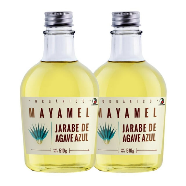 Jarabe de agave Orgánico y vegano MAYAMEL 2 botellas de 510 g