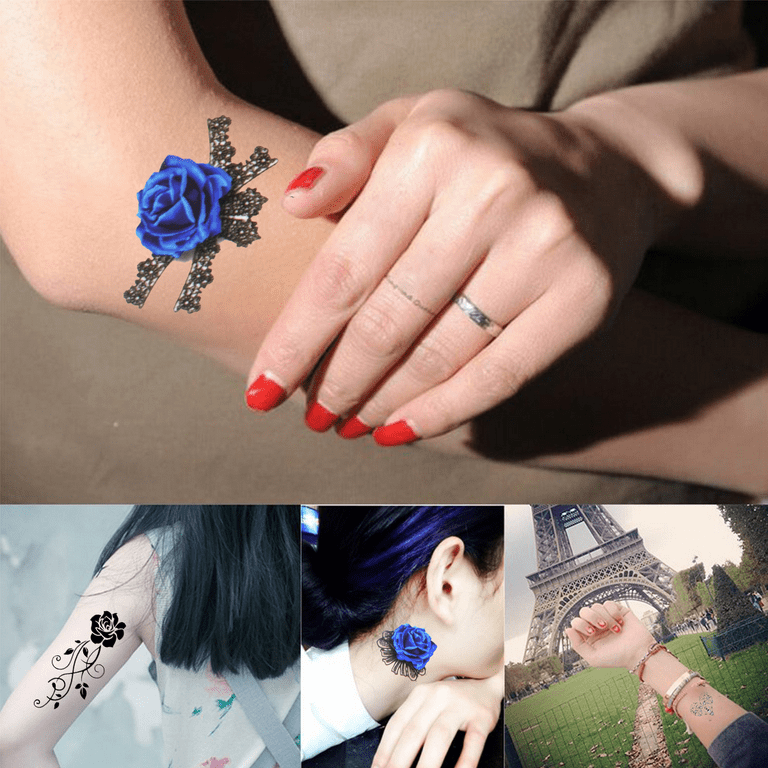 Wildflower Temporary Tattoo / Floral Tattoo / Small Flower Tattoo