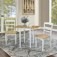 thumbnail image 3 of Small Dual Drop Leaf Table and 2 Madrid Chairs in White/Natural - Set of 3, 3 of 6