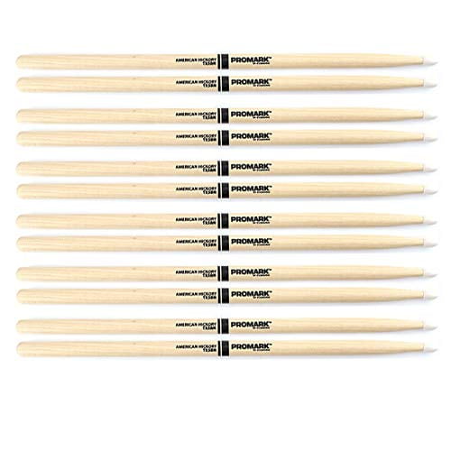 6 PACK Promark TX5BN Pointe en Nylon Hickory Américain TX5BN-6