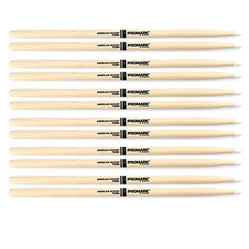 6 PACK Promark TX5BN Pointe en Nylon Hickory Américain TX5BN-6