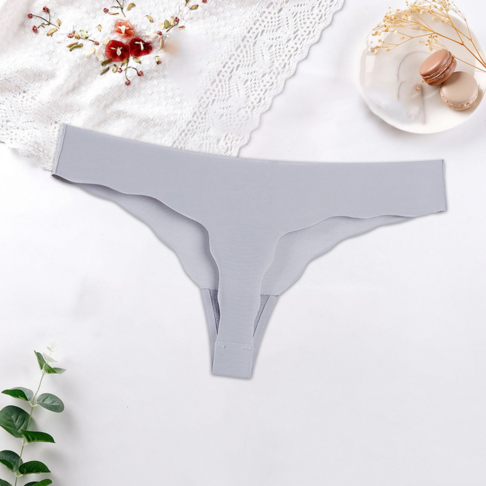 Sexy Panties Female Thong Panty With Hole Lace Patchwork Mini T String Low  Waist Seamless Panties Breathable Ultra-thin Hollow1