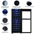 thumbnail image 3 of 80 Bottles Compressor Wine Cooler Refrigerator, Freestanding Wine Cellar, Single Glass Door, Dual Zone with Digital LED Touch Control, For Red, White, Champagne or Sparkling Wine, 3 of 7