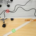 thumbnail image 4 of Uxcell Floor Cord Cover 4ft Extension Cord Hider for Floor Cable Management Wire Covers Protector 0.47" W x 0.24" H Mist Brown, 4 of 5