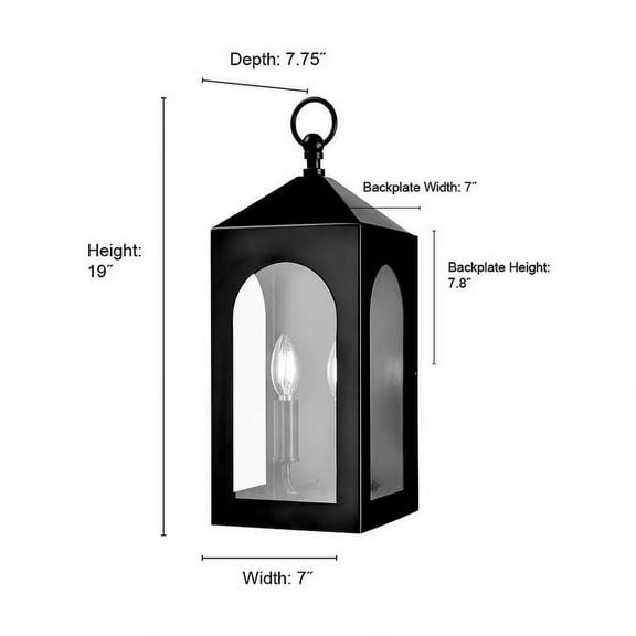 Millennium Lighting  Bratton 1 Light Outdoor Wall Sconce in Powder Coat Black 19  Inch