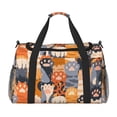 thumbnail image 1 of Fotbe Cute Cat Paw Bolsa de Viaje con Estampado, Bolsa de Fin de Semana para Mujer con Compartimento para Zapatos, Bolsa de Gimnasio con Bolsillo Húmedo, 1 of 7
