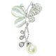 thumbnail image 2 of Broche de de Cristal de Moda Broche de Mariposa Pasadores de Cuello Ramillete Broches para El Pecho Plata, 2 of 8