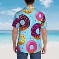 thumbnail image 6 of Bixox Men's Hawaiian Shirts Men's Donuts Print Short-Sleeve Shirt-X-Large, 6 of 8