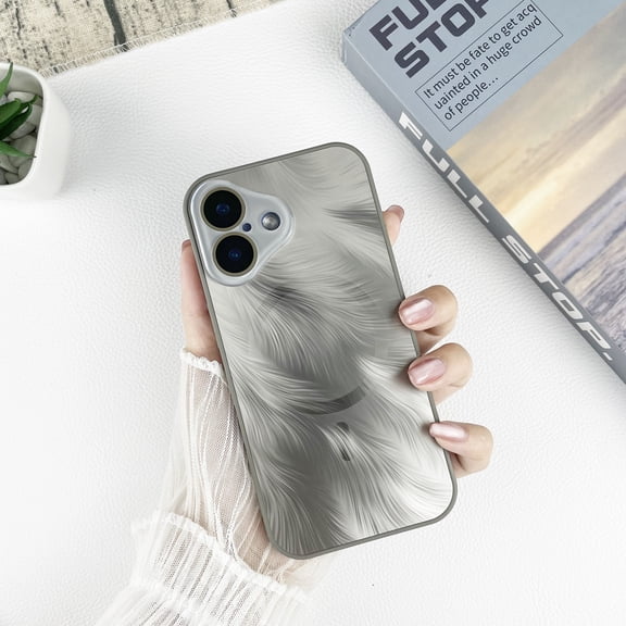 Compatible with iPhone 12 [Compatible with MagSafe] Phone Case for Women men, Matte Luxury Soft Metallic Luster Shockproof Protective Slim Cover Cover For iPhone 12,Gray