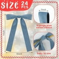 thumbnail image 3 of 24 Pcs Velvet Christmas Bows, Double-Sided Ribbon Ornaments for Tree, Garland & Wreath, Vintage Holiday Decorations, Indoor Outdoor Xmas Decor,5x7 Inch Dusty Blue,Elegant Festive Home & Party Accents, 3 of 8