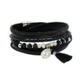 thumbnail image 2 of Pulsera de cristal borla perla jinwen para mujer Negro, 2 of 7