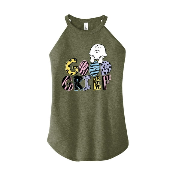 Peanuts - Good Grief Charlie Brown - Juniors High Neck Tank Top
