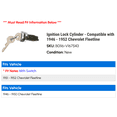 thumbnail image 2 of Ignition Lock Cylinder - Compatible with 1946 - 1952 Chevy Fleetline 1947 1948 1949 1950 1951, 2 of 2