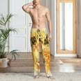 thumbnail image 2 of Wukai Honey Bee Mens PJ Pajama Pants|Sleepwear Plaid PJs with Pockets|Men's Lightweight Open-Hem Lounge Pants-X-Large, 2 of 6