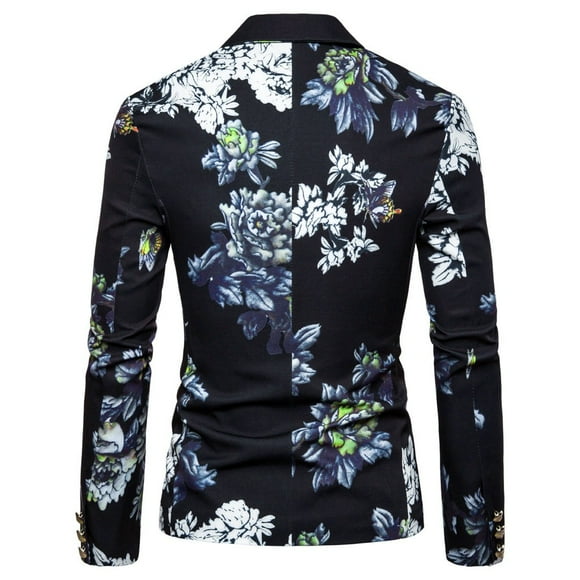 JHLZHS Homecoming Suits for Men Orange Men's Stylish Casual Print Business Wedding Party Outwear Coat Suit Tops Mens Suit Vest Purple Men Suit Jacket Black Dinner Prom