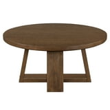Free Shipping! Better Homes & Gardens Ezra Coffee Table Walnut Finish 35.9 Inch Diameter Modern Round - Walmart.com
