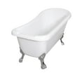 thumbnail image 6 of Dreamwerks 67"W x 31"D x 31"H White Freestanding Clawfoot Bathtub, 6 of 10