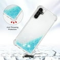 thumbnail image 4 of Compatible with Samsung Galaxy A14 5G Case Glitter Luxury Cute Love Liquid Quicksand Clear Soft TPU Girls Women Stylish Bumper Shockproof Protective Case for Samsung Galaxy A14 5G Star Blue YB, 4 of 14