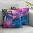 thumbnail image 3 of Acheng Short Plush Pillowcase 1 Piece - Palm Leaves with Lush Branches and Leaves, Tropical Jungle Palm Leaves with Charming Colors White, 3 of 5