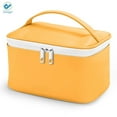 thumbnail image 2 of Deago Makeup Bag PU Leather Toiletry Bag Portable Cosmetic Pouch Water-resist Travel Organizer for Women (Yellow), 2 of 9