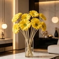 thumbnail image 6 of Yellow Gerbera Daisy, Bright Real Touch Artificial Flower with Bendable Stalks, Vivid Floral Decor, Cheerful Arrangement for Home Wedding Party Vase Table Display, 15.16*3.35in, 6 of 6