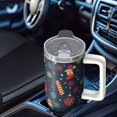 thumbnail image 5 of 30oz Reindeer Tumbler with Lid and Straw Leak Proof Stainless Steel Cup Holiday Coffee Water Bottle Gifts, 5 of 5