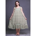 thumbnail image 2 of Bimba Menthe Pastel10 Feuilles Florales et Roses Chemises de Nuit en Coton pour Femmes Mi-Mollet Imprimées Robe de Nuit Petite, 2 of 6