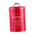 thumbnail image 3 of Bote de café de lata de azúcar, tapa hermética, tarro de Chocolate seco de 1,2 L, organizador de cubos, contenedor de cocina para estante y armario Rojo BLESIY Bote de café hermético, 3 of 8