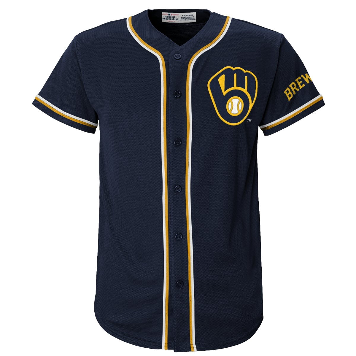 MLB Milwaukee Brewers Youth Primary Color Synthetic Jersey