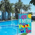 thumbnail image 2 of Balgardekor Life is Better at the Pool Garden Flag Vertical Double Sided Burlap Summer Yard Outdoor Decor Home Decor (12.5 x 18, Pool), 2 of 6