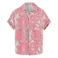 thumbnail image 6 of ZCFZJW Men's Hawaiian Wrinkle Free Shirts Big and Tall Regular Fit Casual Short Sleeve Button Down Tropical Floral Beach Vacation Tees Shirt Tops Multicolor#10 XXXXXL, 6 of 6