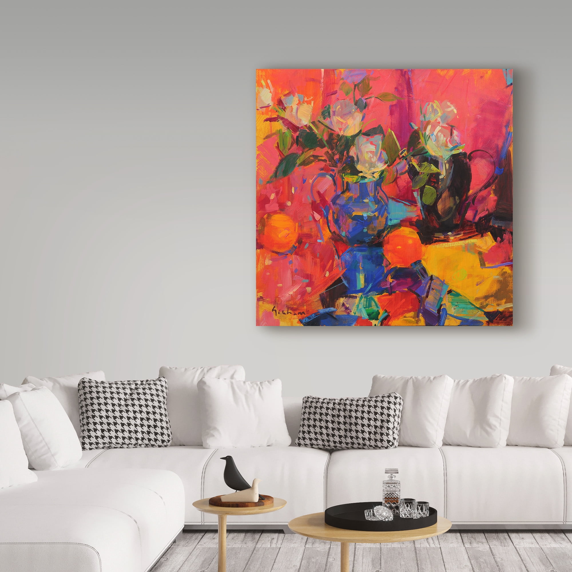 Trademark Fine Art 'Blue and Rose' Canvas Art by Peter Graham