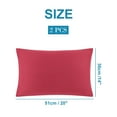 thumbnail image 6 of PiccoCasa Soft Microfiber Zippered Pillowcase Set of 2, Non-Standard Burgundy, 6 of 7