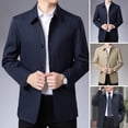 thumbnail image 2 of Skymirror Men Spring Autumn Jacket Long Sleeve Turn-down Collar Single Breasted Solid Color Business Blazer Suit Casual Coat, 2 of 8