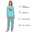 thumbnail image 2 of Dachshund Through The Snow Family And Dog Christmas Pajamas, Matching Family PJs With Pet, Plus Sizes, 2 Side Pockets, 2 of 7