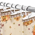 thumbnail image 6 of Shower Curtain 48"W x 72"L Autumn Thanksgiving Pumpkins Beige Fabric Shower Curtains Set with Hooks Water Repellent Bathroom Curtains Machine Washable Bathroom Accessories, 6 of 6