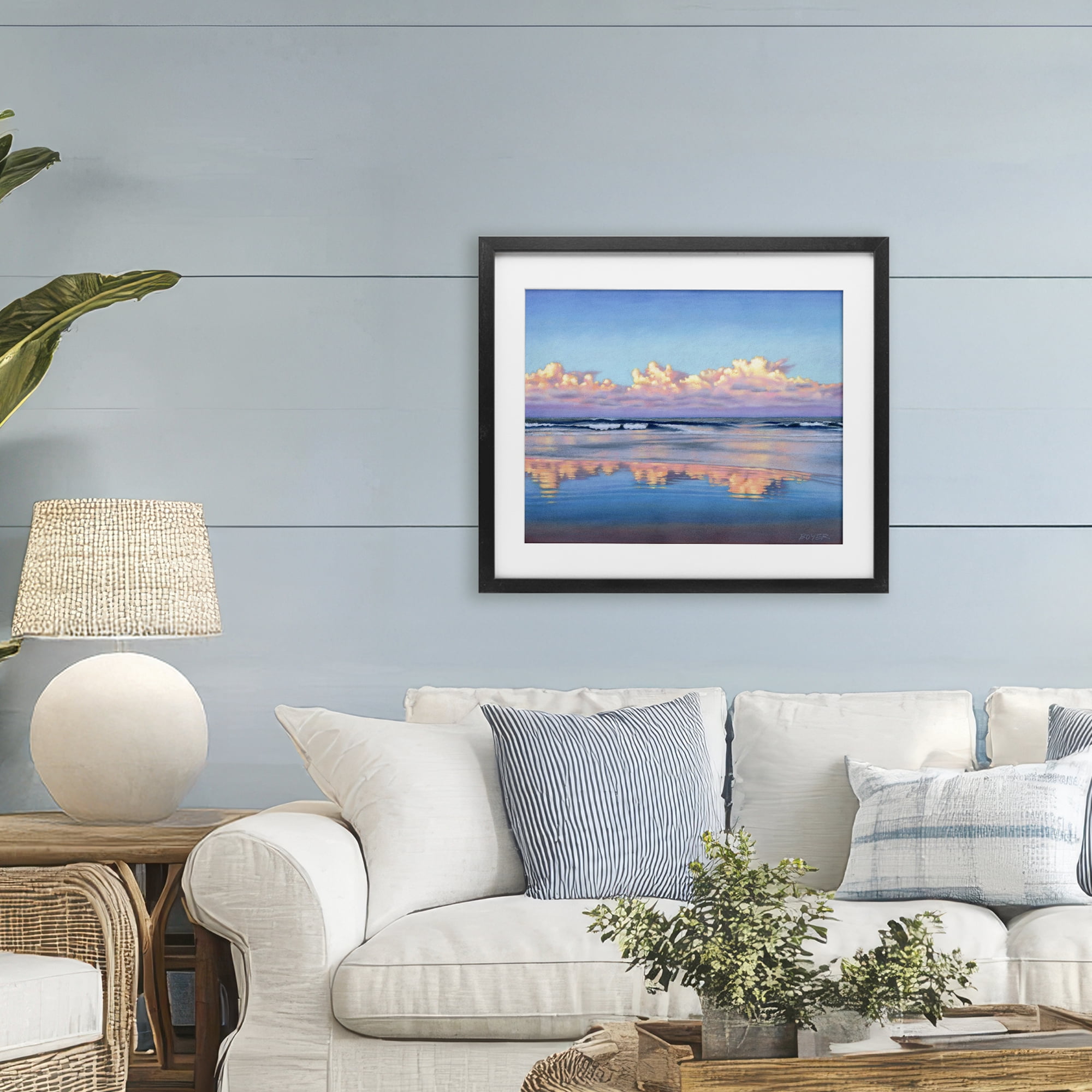 Stupell Industries Cloud Illusions Reflection Black Framed Print Under Glass, design by Susy Boyer