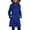 Blue, variant on DAFPZW Elegant Stand Collar Pea Coats for Women Thicken Wool Single Breasted Mid-Long Thicken Wool Trench Coat with Belt